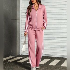 Womens 2 pieces Sweatsuit Sets Zip Up